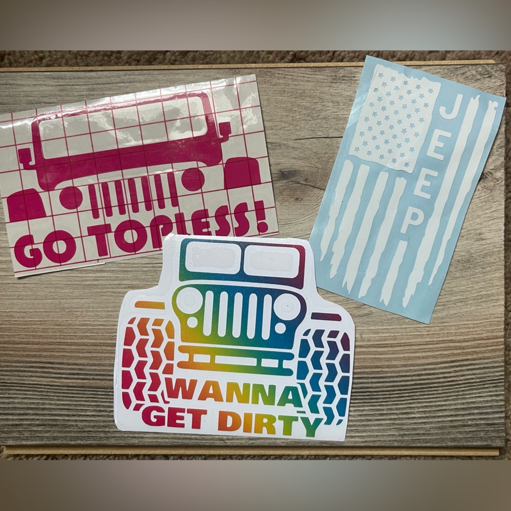 6 Custom Jeep Vinyl Decals
